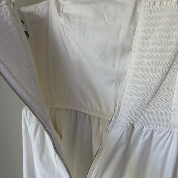 NEW Reformation Lissa Cotton Midi Dress White Ivory Removable Strap | US 4 UK 8 - Picture 12 of 15